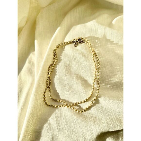 Silver bead J. Crew long necklace - Picture 2 of 2